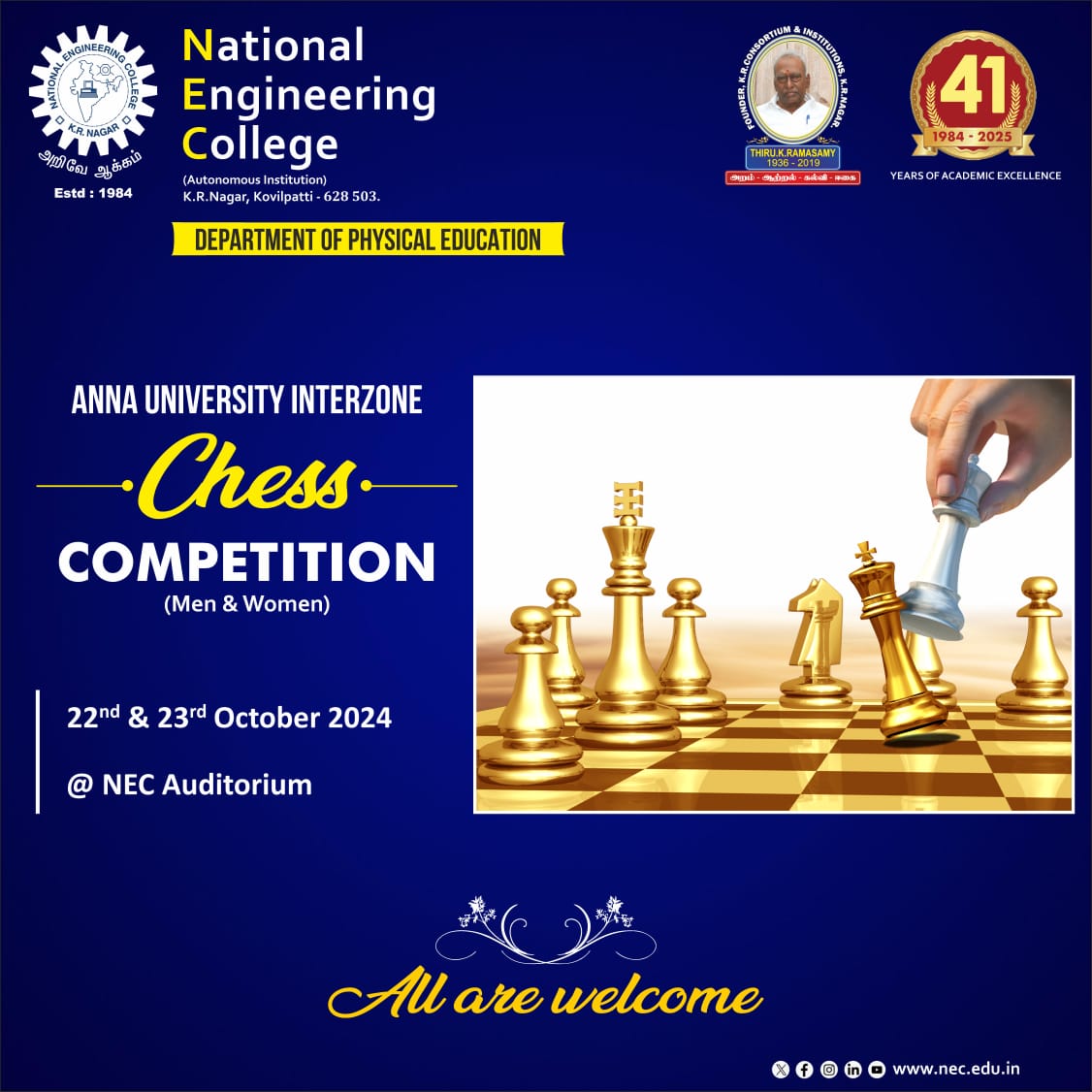 Anna University Inter-zone Chess Competition (Men & Women)
